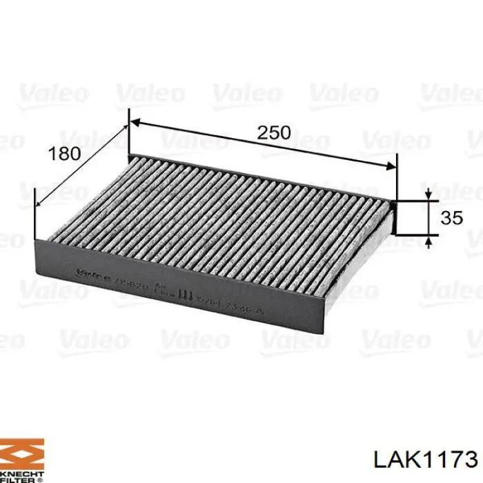 Фільтр салону LAK1173 Knecht-Mahle