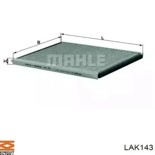 LAK143 Knecht-Mahle фільтр салону