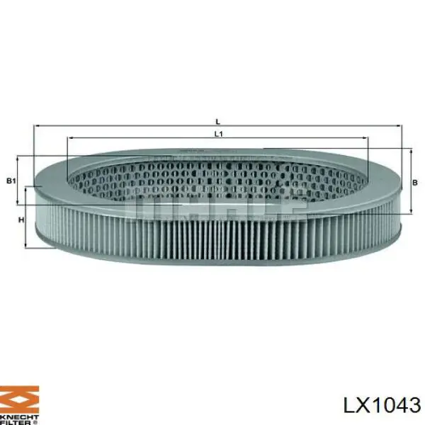 Фільтр повітряний LX1043 Knecht-Mahle