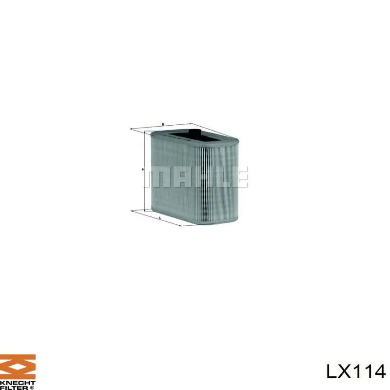 LX114 Knecht-Mahle фільтр повітряний