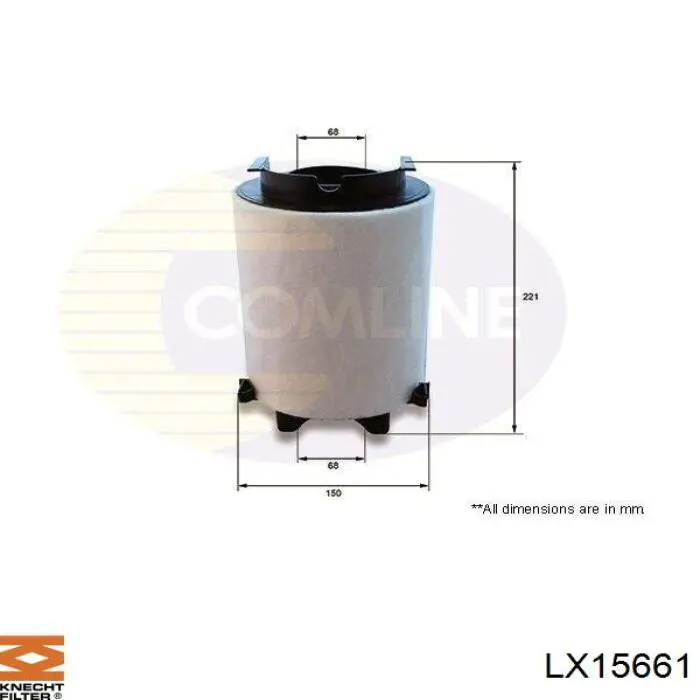 LX15661 Knecht-Mahle фільтр повітряний