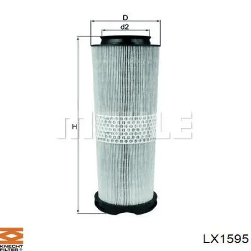 LX1595 Knecht-Mahle фільтр повітряний