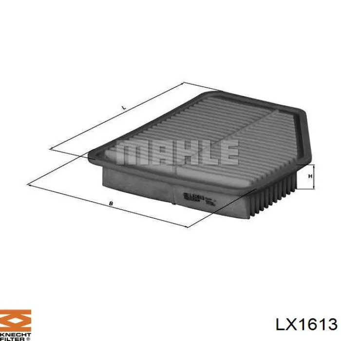 Фільтр повітряний LX1613 Knecht-Mahle