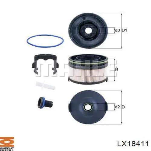 Фільтр повітряний LX18411 Knecht-Mahle