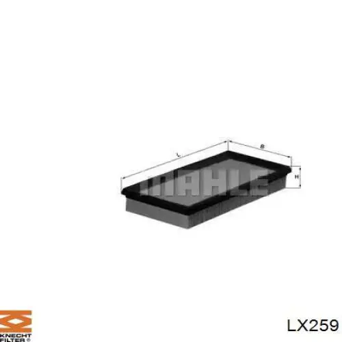 Фільтр повітряний LX259 Knecht-Mahle