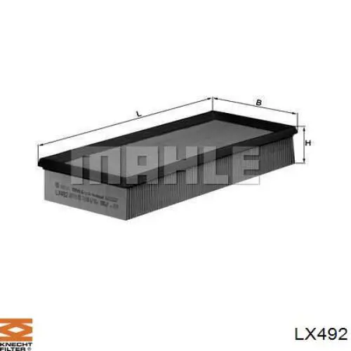 Фільтр повітряний LX492 Knecht-Mahle