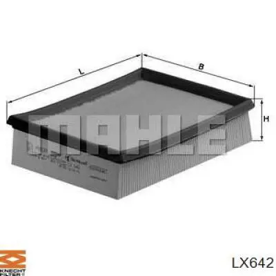 Фільтр повітряний LX642 Knecht-Mahle