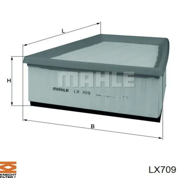 LX709 Knecht-Mahle фільтр повітряний