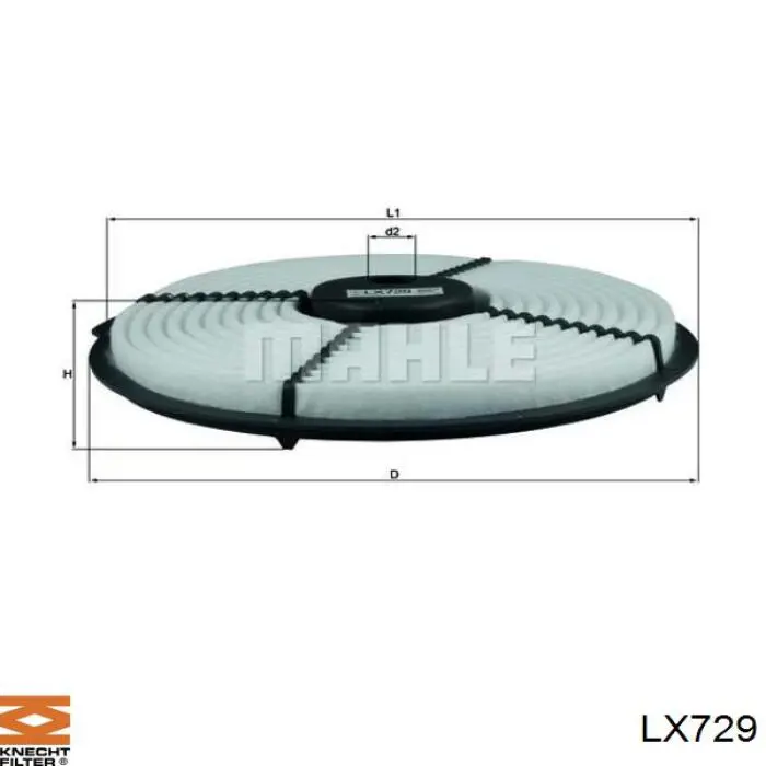 LX729 Knecht-Mahle фільтр повітряний