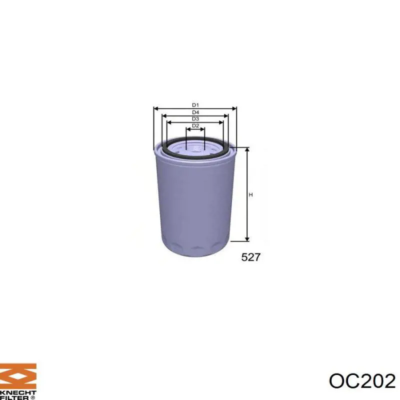 Фільтр масляний OC202 Knecht-Mahle