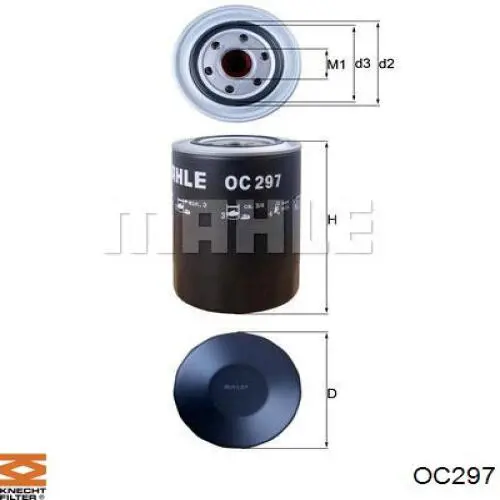 Фільтр масляний OC297 Knecht-Mahle