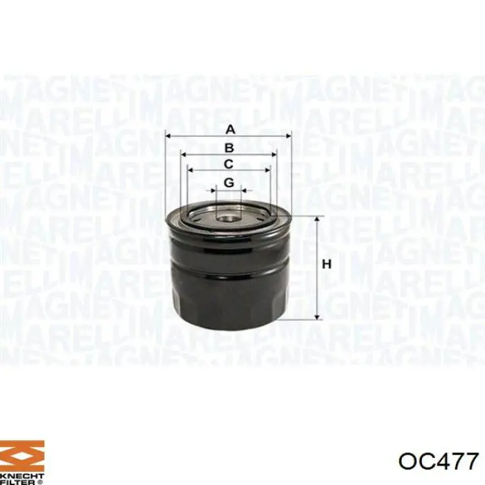 Фільтр масляний OC477 Knecht-Mahle