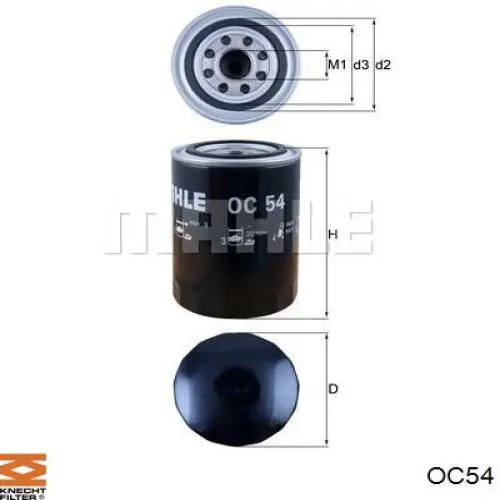 OC54 Knecht-Mahle фільтр масляний