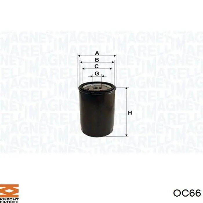 OC66 Knecht-Mahle фільтр масляний
