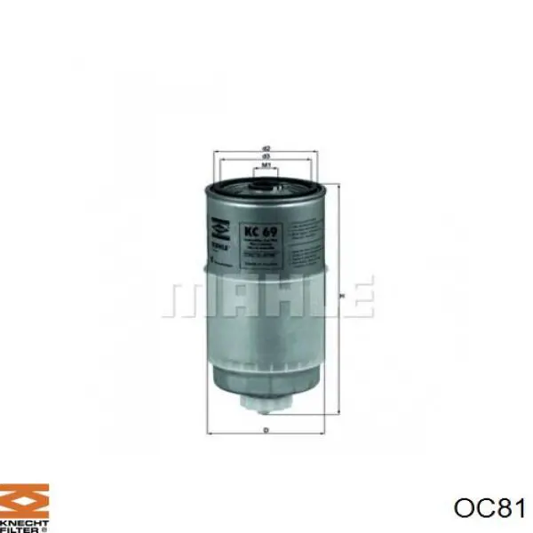 OC81 Knecht-Mahle фільтр масляний