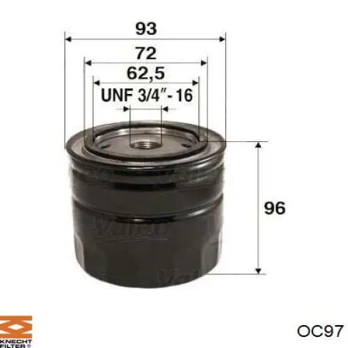 OC97 Knecht-Mahle фільтр масляний