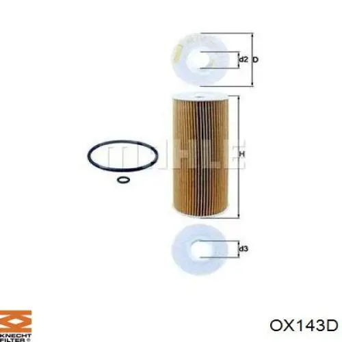 OX143D Knecht-Mahle фільтр масляний