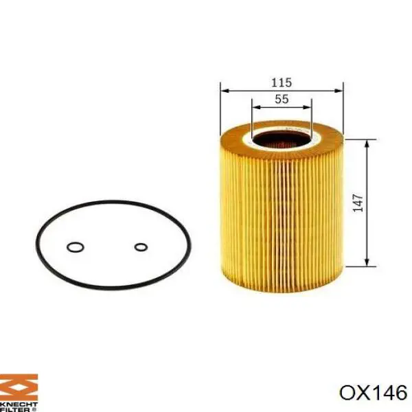 OX146 Knecht-Mahle фільтр масляний
