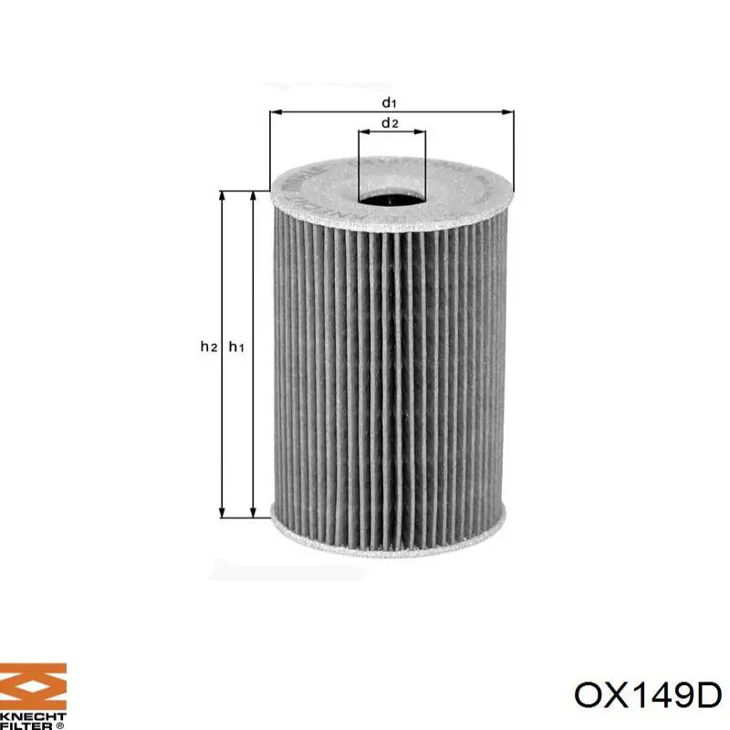 OX149D Knecht-Mahle фільтр масляний