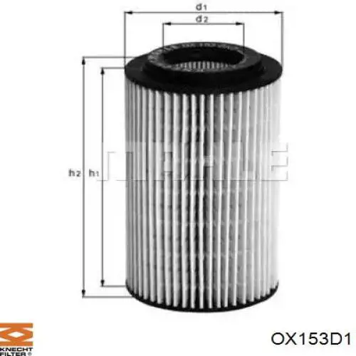 OX153D1 Knecht-Mahle фільтр масляний