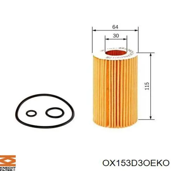 OX153D3OEKO Knecht-Mahle фільтр масляний