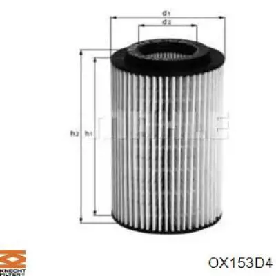 Фільтр масляний OX153D4 Knecht-Mahle