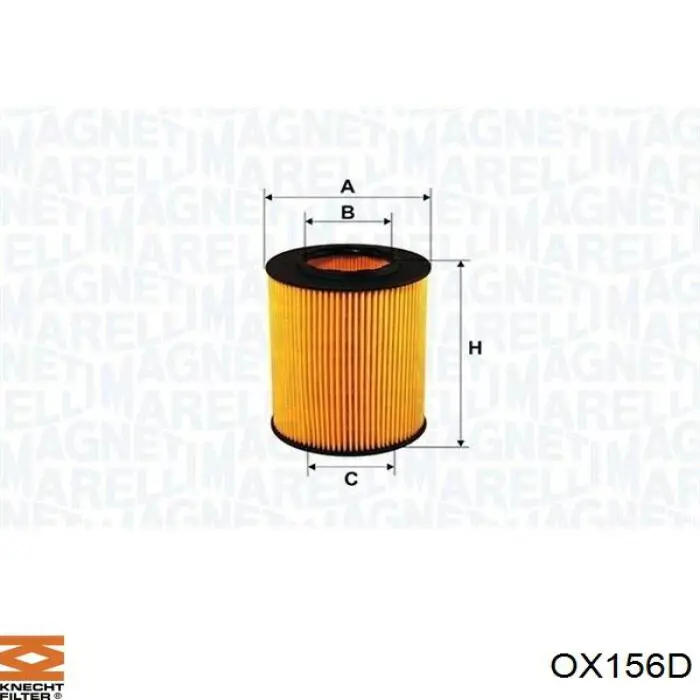 OX156D Knecht-Mahle фільтр масляний