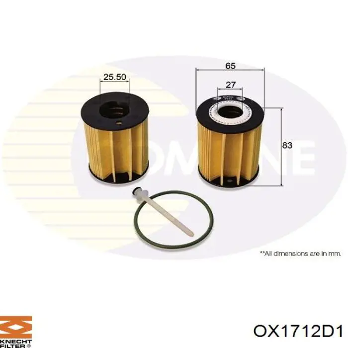 OX1712D1 Knecht-Mahle фільтр масляний