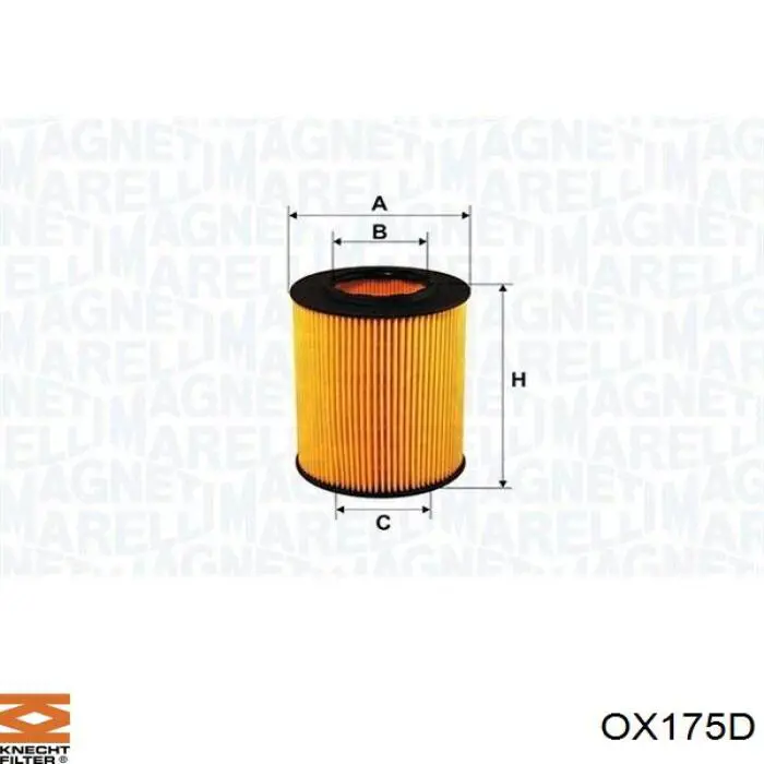 OX175D Knecht-Mahle фільтр масляний