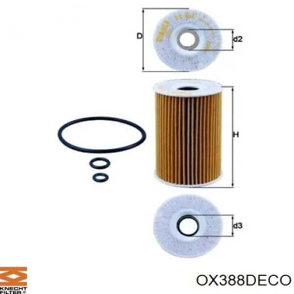 OX388DECO Knecht-Mahle фільтр масляний