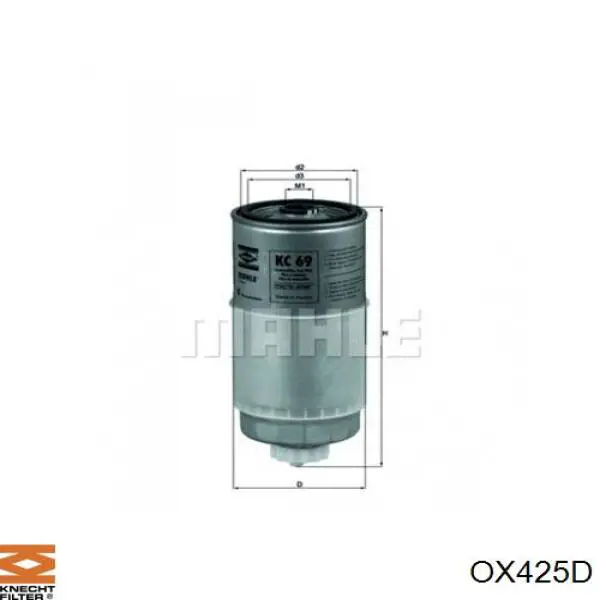 OX425D Knecht-Mahle фільтр масляний