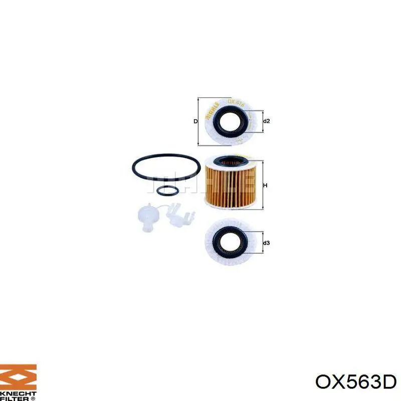 OX563D Knecht-Mahle фільтр масляний