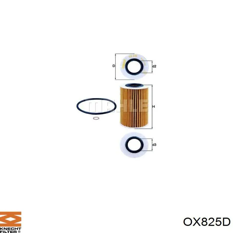 OX825D Knecht-Mahle фільтр масляний