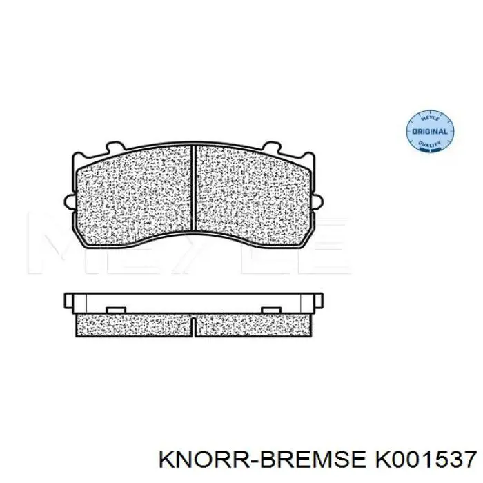 Купити K001537 Knorr-bremse Колодки гальмівні передні, дискові
