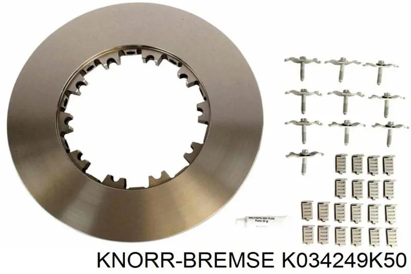 K034249K50 Knorr-bremse диск гальмівний передній
