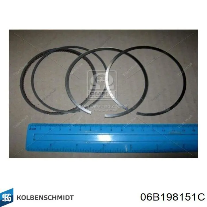 Кільця поршневі на 1 циліндр, STD. 06B198151C Kolbenschmidt