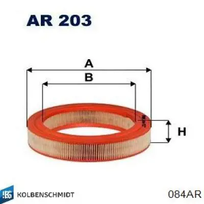 Повітряний фільтр 084AR Kolbenschmidt