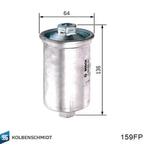 159FP Kolbenschmidt фільтр паливний