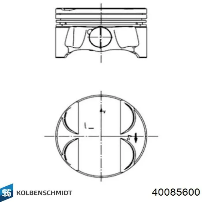 Купити 40085600 Kolbenschmidt Поршень в комплекті на 1 циліндр, STD