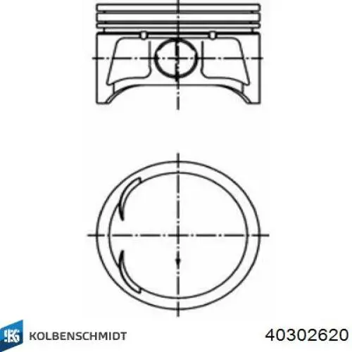Поршня, 2-й ремонт (+0,50) Kolbenschmidt 40302620 ціна, від 91.43 USD
