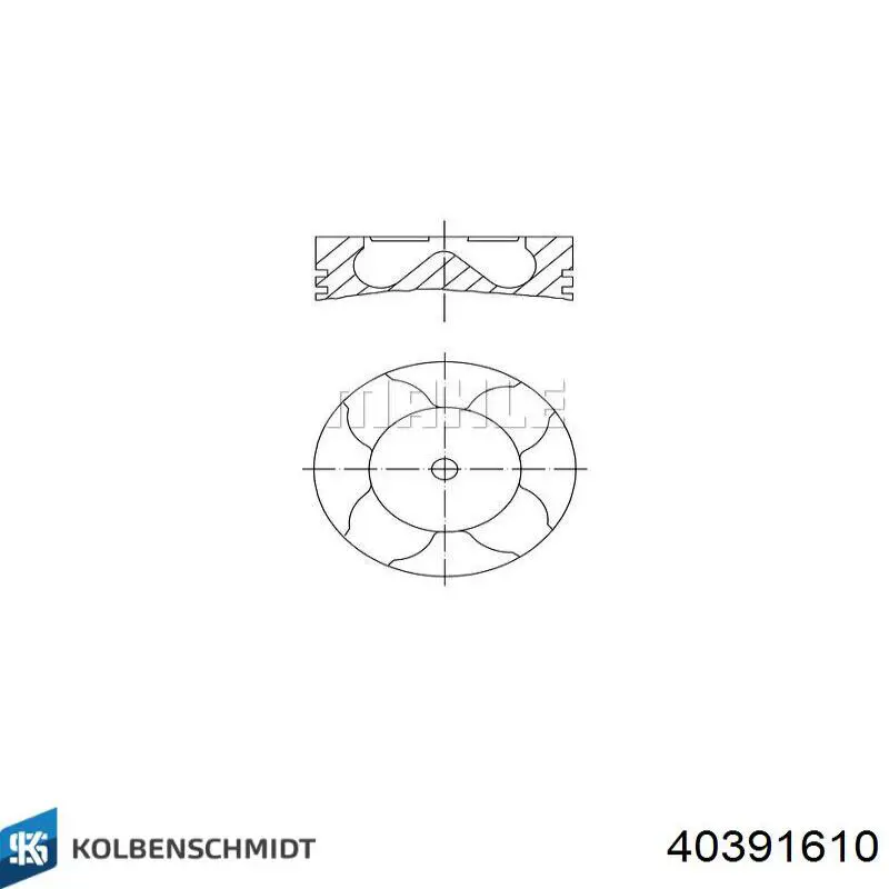 Поршня, 1-й ремонт (+0,25) Kolbenschmidt 40391610 ціна, від 2.63 USD