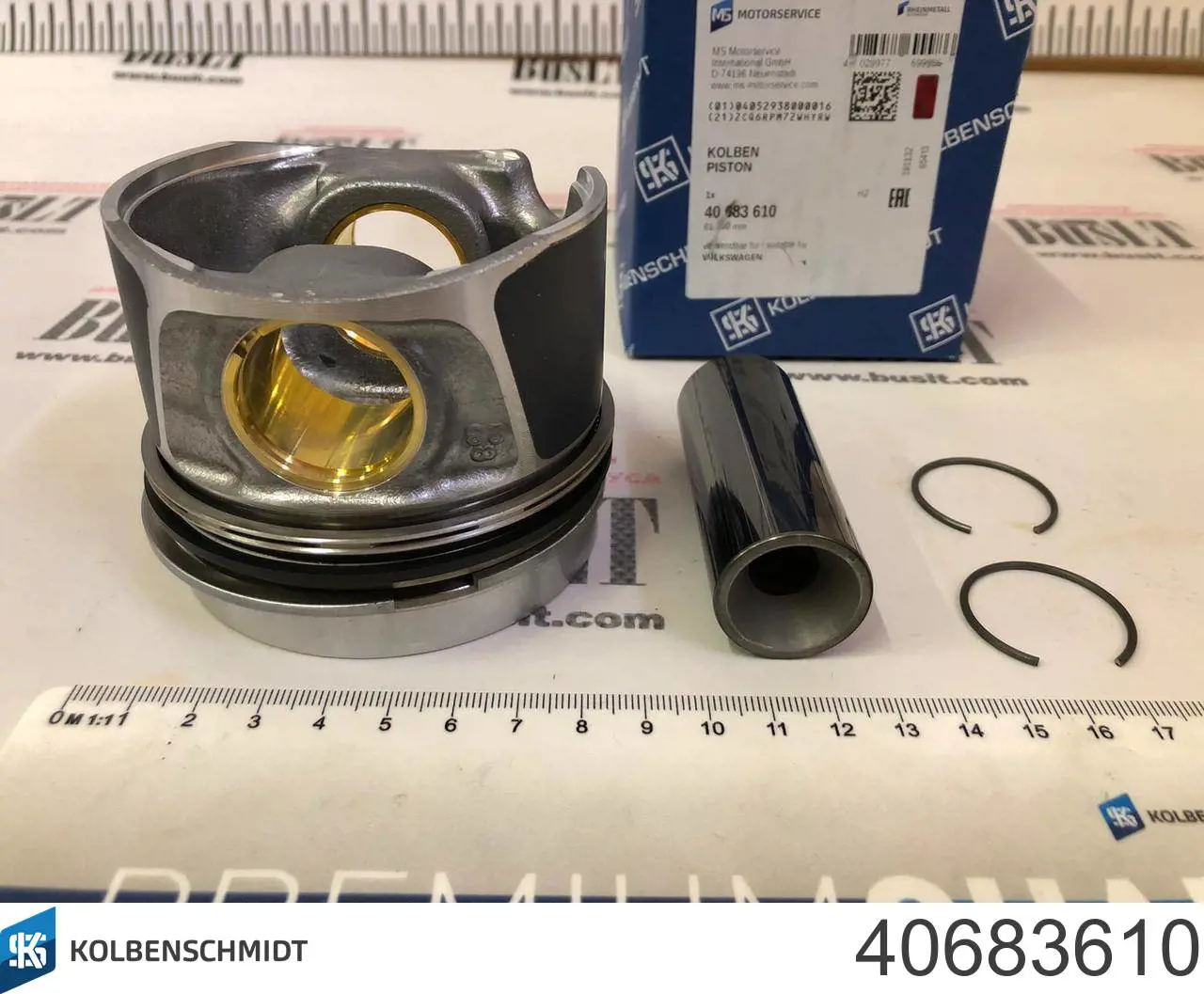 Купити 40683610 Kolbenschmidt Поршень в комплекті на 1 циліндр, 1-й ремонт (+0,25)