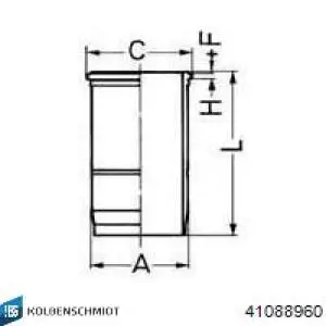 Комплект поршневий (поршень + гільза) 41088960 Kolbenschmidt