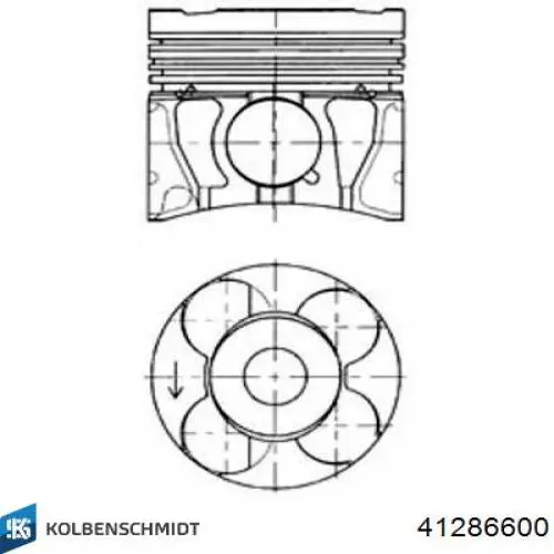 41286600 Kolbenschmidt Поршень в зборі