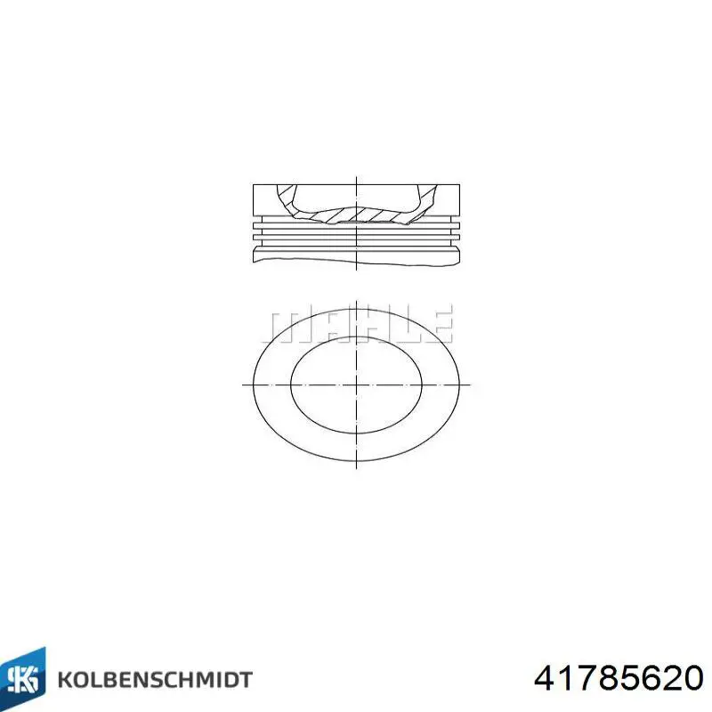 028PI00155002 Mahle Original Поршень в зборі