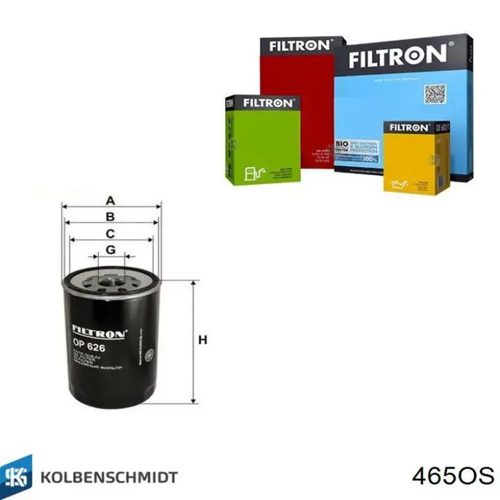 Масляний фільтр двигуна Kolbenschmidt 465OS ціна, від 11.57 USD