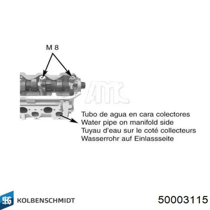 Купити 50003115 Kolbenschmidt Головка блоку