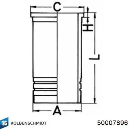 50007896 Kolbenschmidt Кільце ущільнювальне під гільзу двигуна