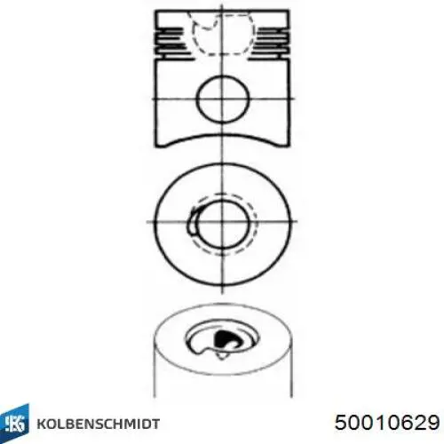 Кільця поршневі на 1 циліндр, STD. Kolbenschmidt 50010629 ціна, від 12.95 USD