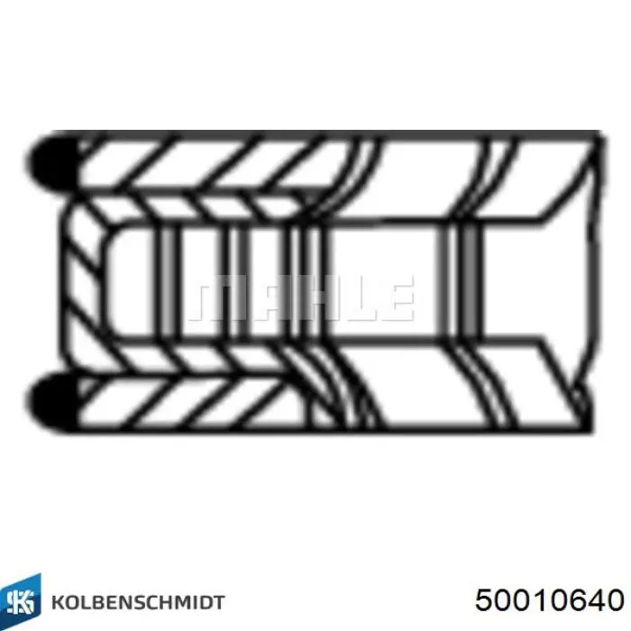 50010640 Kolbenschmidt кільця поршневі комплект на мотор, 4-й ремонт (+1,00)